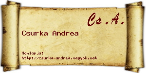 Csurka Andrea névjegykártya